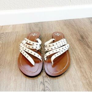 Stylish White Studded Sandals